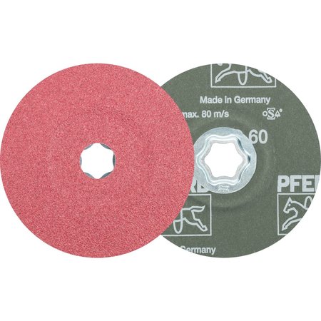 PFERD COMBICLICK® Fiber Disc, 5" Dia. - Ceramic Oxide CO, 60 Grit 40707